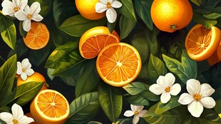 砂糖橘插画设计