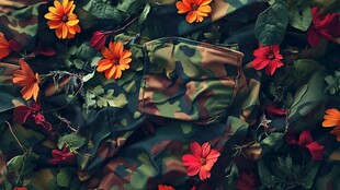 迷彩花型素材