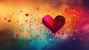 心动浪漫氛围背景