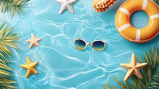 多彩避暑旅行游泳游玩