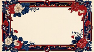 中式古代花边背景