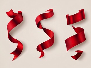 创意红色飘带