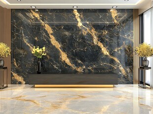 金色大理石瓷砖背景墙