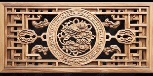 中式香樟木雕刻装饰