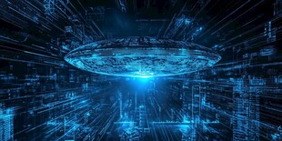 飞碟科幻电影背景