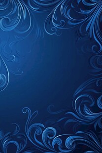 深蓝色浪漫深邃花纹