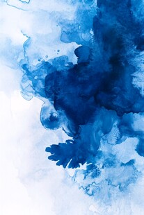 蓝色背景水墨晕染
