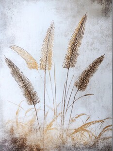 画意芦苇光影背景