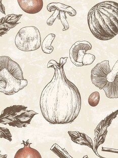手绘蔬菜底纹