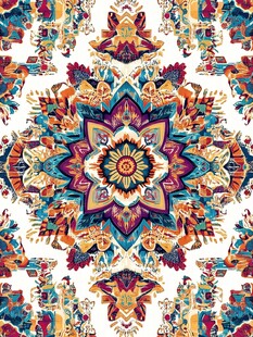 民族风花卉抽象花型