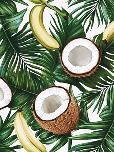 手绘夏威夷果插画