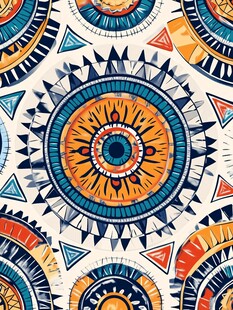 手绘民族风纹理图案