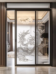 艺术玻璃推拉门