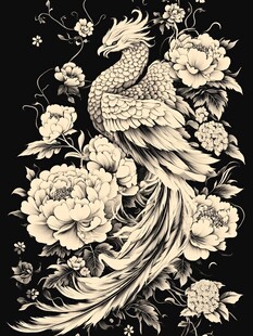凤凰牡丹图案