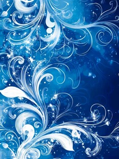 深蓝色浪漫深邃花纹