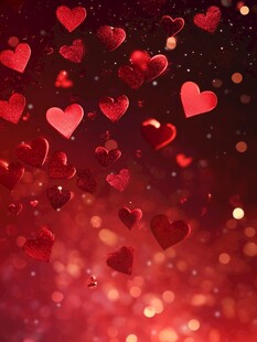 心动浪漫氛围背景