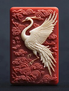 珊瑚红松鹤延年