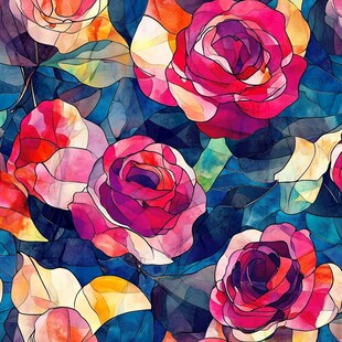 玫瑰几何底纹背景