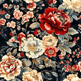 富贵牡丹底纹