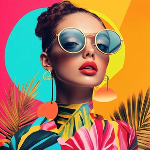 高级色调炫彩海报