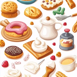 烘培卡通图案