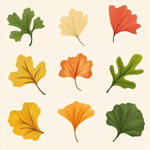 银杏叶卡通图片