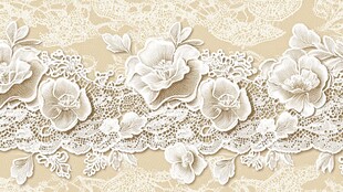 土黄色牡丹花纹