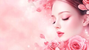 美容美体广告背景