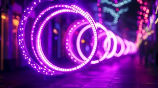 灯带梦幻彩灯光影