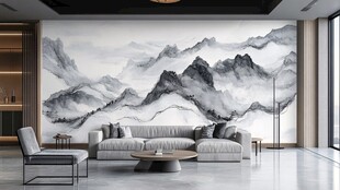 山水壁纸壁画墙纸