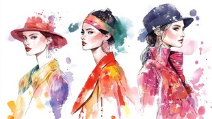 水彩服装印花设计