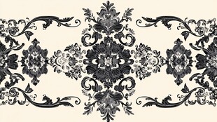 黑色欧式古典花纹