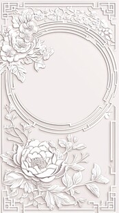 牡丹花纹模板