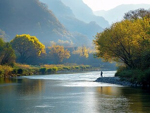 秦岭浐河风光