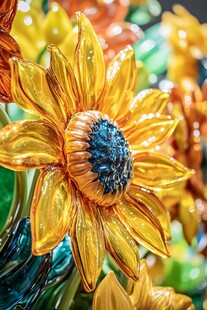 琉璃艺术品盛开