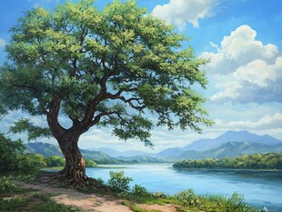 大树风景画