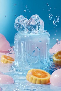 夏至冰块水果