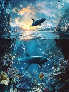 3d展画3d地贴海洋