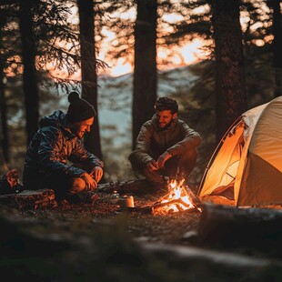 露营篝火探险