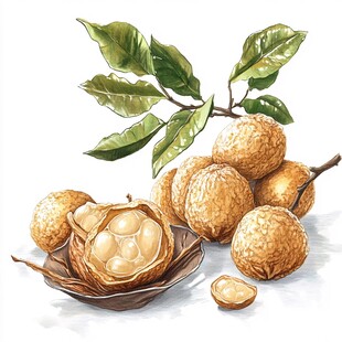 龙眼干插画