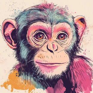 猩猩插画