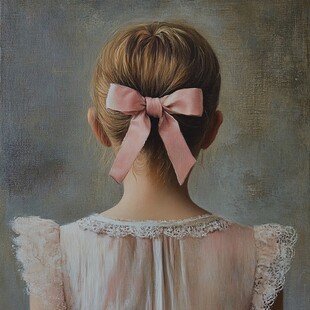 蝴蝶结女孩背面