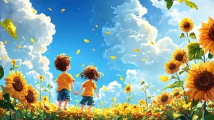 梦幻儿童插画超治愈