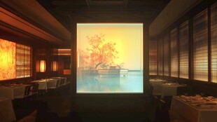 温馨的日式餐厅内部