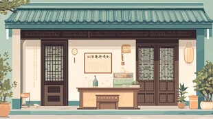 传统中医诊所的宁静时刻