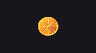 橙子切片在黑色背景上的图像