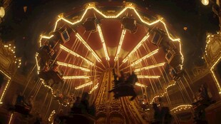 夜晚的旋转木马