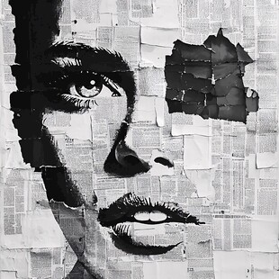 面孔的拼贴画