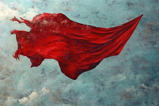 红色风筝 蓝天背景