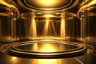 金色圆形舞台